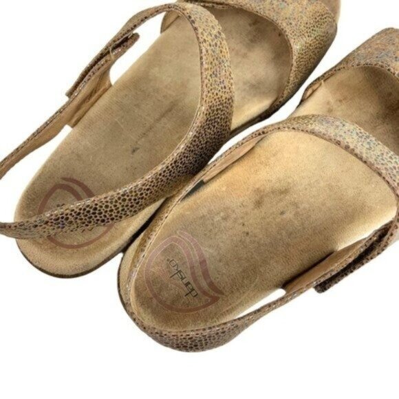 Dansko Sonnet Metallic and Tan Sandals - Picture 7 of 8